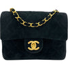 シャネル CHANEL ミニマトラッセ18 A35200 2番台 ブラック GD金具 スエード レディース ショルダーバッグ