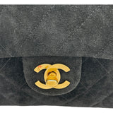 シャネル CHANEL ミニマトラッセ18 A35200 2番台 ブラック GD金具 スエード レディース ショルダーバッグ