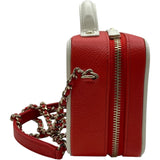 シャネル CHANEL CCフィグリー バニティ A93342 26番台 ブルー/レッド/ホワイト GD金具 キャビア レディース ショルダーバッグ