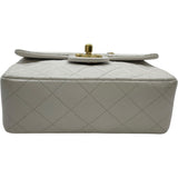 シャネル CHANEL ミニマトラッセ18 A01115 1番台 ホワイト GD金具 ラムスキン レディース ショルダーバッグ