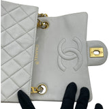 シャネル CHANEL ミニマトラッセ18 A01115 1番台 ホワイト GD金具 ラムスキン レディース ショルダーバッグ