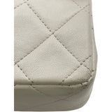 シャネル CHANEL ミニマトラッセ18 A01115 1番台 ホワイト GD金具 ラムスキン レディース ショルダーバッグ