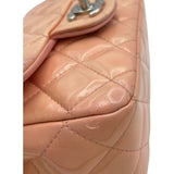 シャネル CHANEL マトラッセ チェーンショルダー 17番台 ピンクベージュ SV金具 エナメル レディース ショルダーバッグ