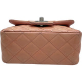 シャネル CHANEL マトラッセ チェーンショルダー 17番台 ピンクベージュ SV金具 エナメル レディース ショルダーバッグ