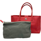 シャネル CHANEL エグゼクティブトート A69930 19番台 レッド SV金具 カーフ レディース トートバッグ