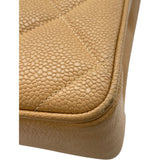 シャネル CHANEL マトラッセ チェーントート 3番台 ベージュ GD金具 キャビア レディース トートバッグ