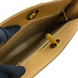 シャネル CHANEL マトラッセ チェーントート 3番台 ベージュ GD金具 キャビア レディース トートバッグ