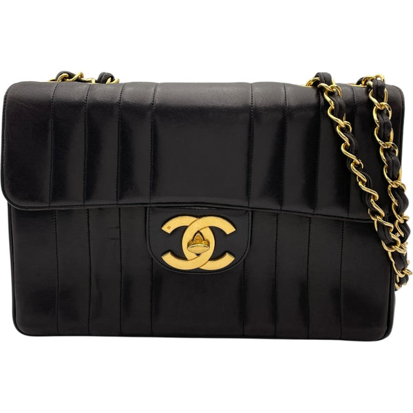 シャネル CHANEL マドモアゼルデカマトラッセ 3番台 ブラック GD金具 ラム レディース ショルダーバッグ シャネル CHANEL マドモアゼルデカマトラッセ 3番台 ブラック GD金具