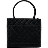 シャネル CHANEL 復刻トート A01804 8番台 ブラック GD金具 キャビア レディース トートバッグ