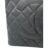 シャネル CHANEL 復刻トート A01804 6番台 ブラック SV金具 キャビアスキン レディース トートバッグ