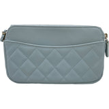 シャネル CHANEL マトラッセ フォンショルダー ライトグレー GD金具 ラムスキン レディース ショルダーバッグ