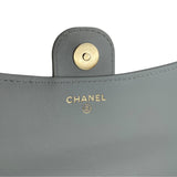 シャネル CHANEL マトラッセ フォンショルダー ライトグレー GD金具 ラムスキン レディース ショルダーバッグ