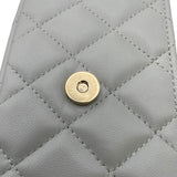 シャネル CHANEL マトラッセ フォンショルダー ライトグレー GD金具 ラムスキン レディース ショルダーバッグ