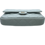 シャネル CHANEL マトラッセ フォンショルダー ライトグレー GD金具 ラムスキン レディース ショルダーバッグ