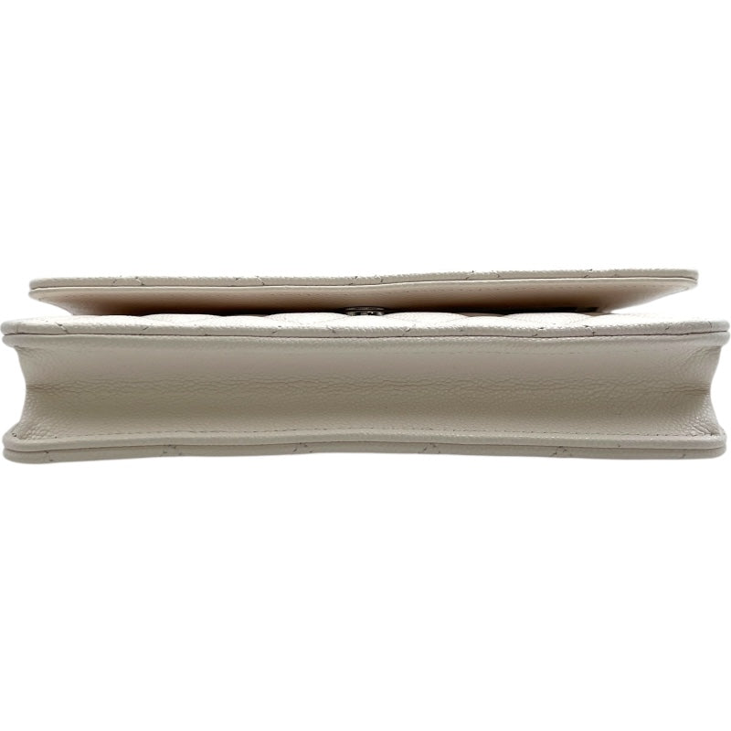 シャネル CHANEL マトラッセチェーンウォレット AP0250 ホワイト SV