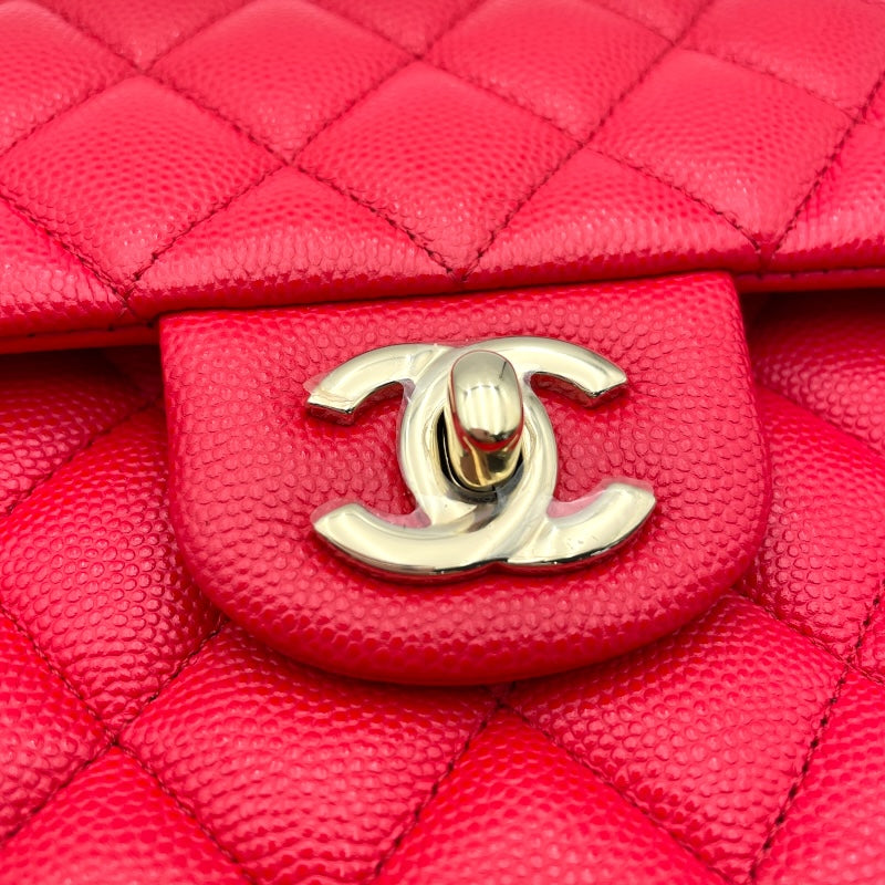 シャネル CHANEL マトラッセ25 A01112 レッド ゴールド金具 キャビア