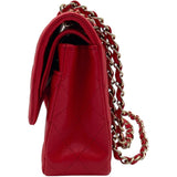 シャネル CHANEL マトラッセ25 A01112 レッド ゴールド金具 キャビア レディース ショルダーバッグ