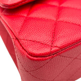 シャネル CHANEL マトラッセ25 A01112 レッド ゴールド金具 キャビア レディース ショルダーバッグ