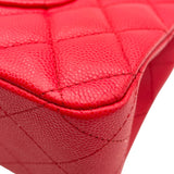 シャネル CHANEL マトラッセ25 A01112 レッド ゴールド金具 キャビア レディース ショルダーバッグ