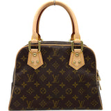 ルイ・ヴィトン LOUIS VUITTON マンハッタンPM M40026 ブラウン モノグラム レディース ハンドバッグ