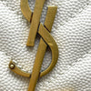 サンローラン SAINT LAURENT カサンドラチェーン 610436 アイボリー キャビア レディース ショルダーバッグ