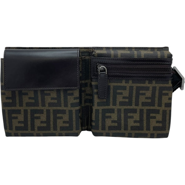 フェンディ FENDI ズッカ柄 ボディバッグ 7VA280 カーキ PVC メンズ