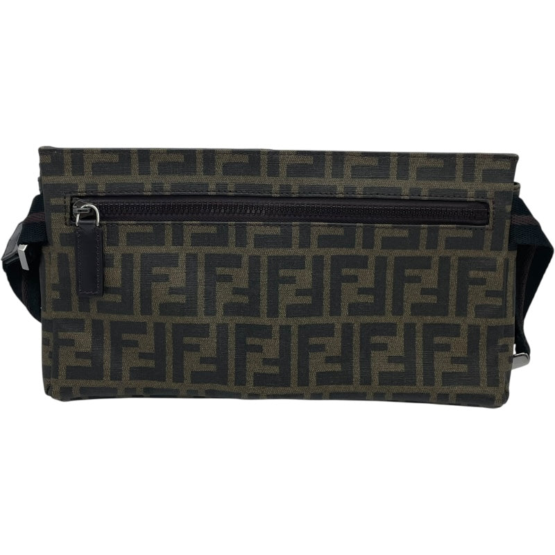 フェンディ FENDI ズッカ柄 ボディバッグ 7VA280 カーキ PVC メンズ