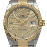 ロレックス ROLEX デイトジャスト36 パームモチーフ 126233 ゴールド ゴールド/ステンレススチール メンズ 腕時計
