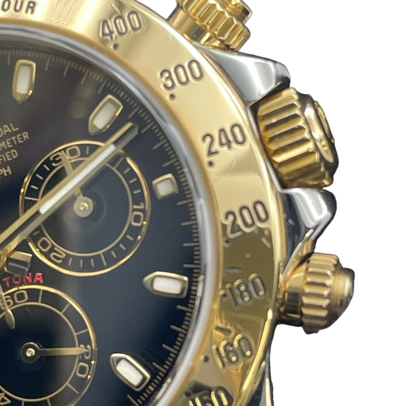 ロレックス ROLEX デイトナ 116523 ブラック K18/SS 自動巻き メンズ