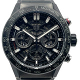 タグ・ホイヤー TAG HEUER カレラ キャリバーホイヤー02 クロノグラフ CBG2016 ブラック/スケルトン ステンレススチール/カーボン 自動巻き メンズ 腕時計