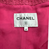 シャネル CHANEL ボレロツイードジャケット P72577 ピンク コットン レディース ノーカラージャケット