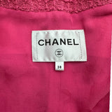 シャネル CHANEL ボレロツイードジャケット P72577 ピンク コットン レディース ノーカラージャケット
