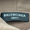バレンシアガ BALENCIAGA ロゴ刺繍オーバースウェットパーカー 697879 ブラウン コットン メンズ パーカー