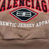 バレンシアガ BALENCIAGA ロゴ刺繍オーバースウェットパーカー 697879 ブラウン コットン メンズ パーカー