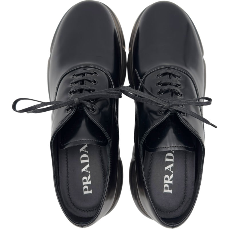 プラダ PRADA クリアソールレザーシューズ ブラック レザー レディース