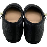 クリスチャン・ディオール Christian Dior DIOR BALLET キルティングパンプス ブラック レザー レディース パンプス