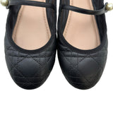 クリスチャン・ディオール Christian Dior DIOR BALLET キルティングパンプス ブラック レザー レディース パンプス