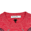 クリスチャン・ディオール Christian Dior 総柄カシミヤニットトップス 114S12AM036 ピンク カシミヤ レディース ニット