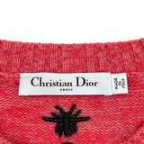 クリスチャン・ディオール Christian Dior 総柄カシミヤニットトップス 114S12AM036 ピンク カシミヤ レディース ニット