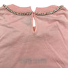 ミュウミュウ miu miu ロゴプリント長袖カットソー MJL732 ピンク コットン レディース カットソー