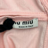 ミュウミュウ miu miu ロゴプリント長袖カットソー MJL732 ピンク コットン レディース カットソー