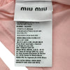 ミュウミュウ miu miu ロゴプリント長袖カットソー MJL732 ピンク コットン レディース カットソー