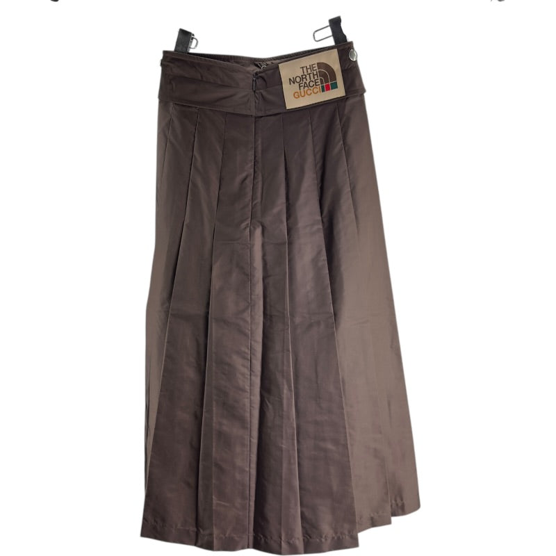 グッチ GUCCI ×THE NORTH FACE ナイロンスカート 641319 ブラウン