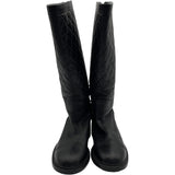 シャネル CHANEL マトラッセキルティングレザーロングブーツ G29323 ブラック レザー レディース ブーツ