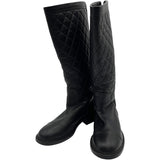 シャネル CHANEL マトラッセキルティングレザーロングブーツ G29323 ブラック レザー レディース ブーツ