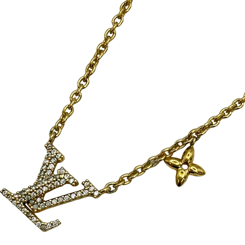 LOUIS VUITTON ロゴネックレス ゴールド LVアイコニック ルイ・ヴィトン LOUIS VUITTON ネックレス・LV アイコニック ゴールド
