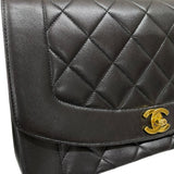 シャネル CHANEL ダイアナ25 A01165 ブラック ゴールド金具 ラムスキン レディース ショルダーバッグ