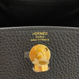 エルメス HERMES リンディミニ W刻印 ブラック ゴールド金具 トリヨンクレマンス レディース ショルダーバッグ
