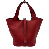 エルメス HERMES ピコタンPM □H刻 ルージュヴィフ シルバー金具 フィヨルド レディース ハンドバッグ