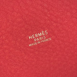 エルメス HERMES ピコタンPM □H刻 ルージュヴィフ シルバー金具 フィヨルド レディース ハンドバッグ